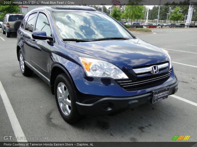 Royal Blue Pearl / Gray 2007 Honda CR-V EX-L