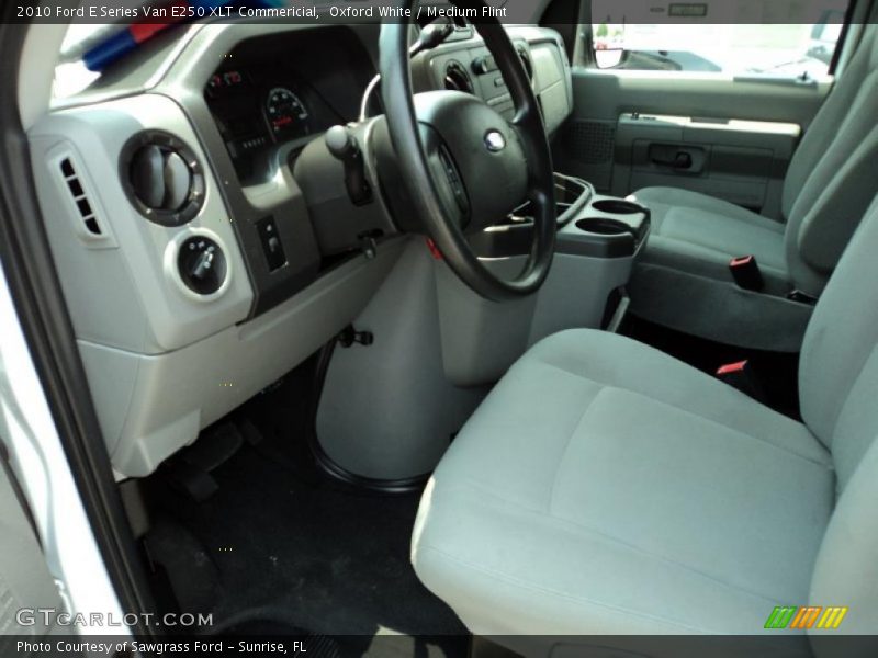 Oxford White / Medium Flint 2010 Ford E Series Van E250 XLT Commericial
