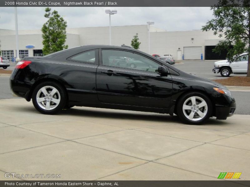Nighthawk Black Pearl / Black 2008 Honda Civic EX-L Coupe