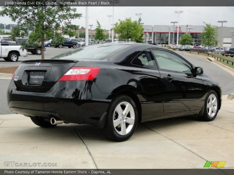 Nighthawk Black Pearl / Black 2008 Honda Civic EX-L Coupe