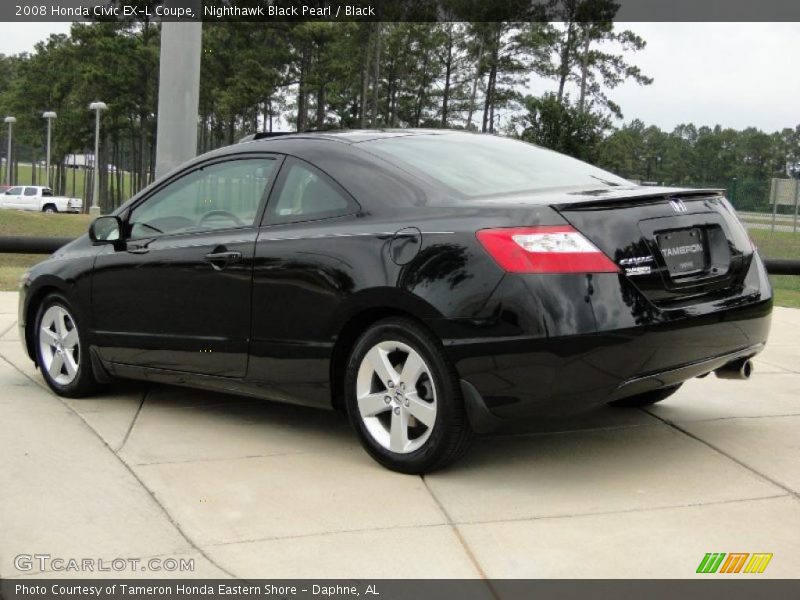 Nighthawk Black Pearl / Black 2008 Honda Civic EX-L Coupe