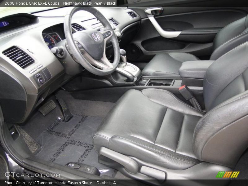 Nighthawk Black Pearl / Black 2008 Honda Civic EX-L Coupe