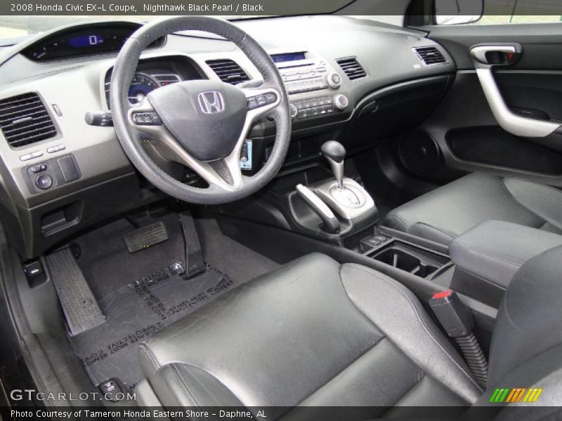 Nighthawk Black Pearl / Black 2008 Honda Civic EX-L Coupe