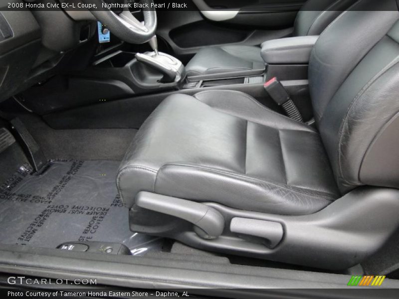 Nighthawk Black Pearl / Black 2008 Honda Civic EX-L Coupe
