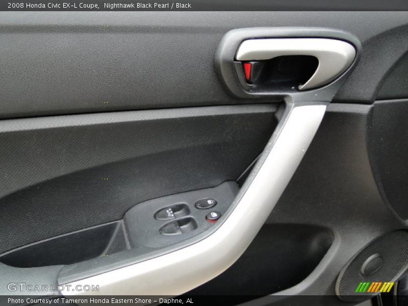 Nighthawk Black Pearl / Black 2008 Honda Civic EX-L Coupe