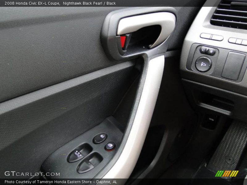 Nighthawk Black Pearl / Black 2008 Honda Civic EX-L Coupe