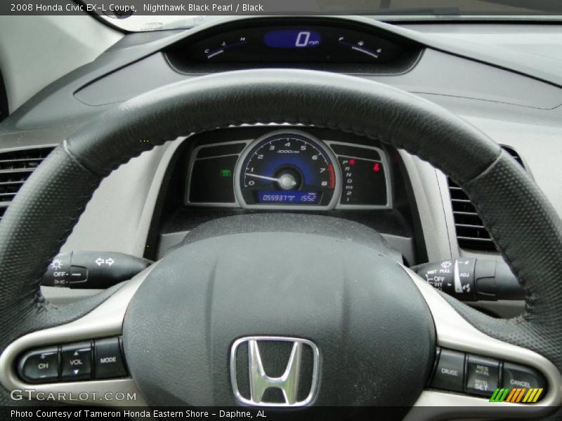 Nighthawk Black Pearl / Black 2008 Honda Civic EX-L Coupe