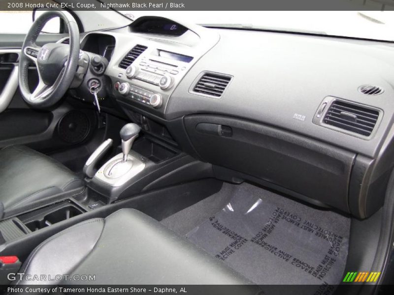 Nighthawk Black Pearl / Black 2008 Honda Civic EX-L Coupe