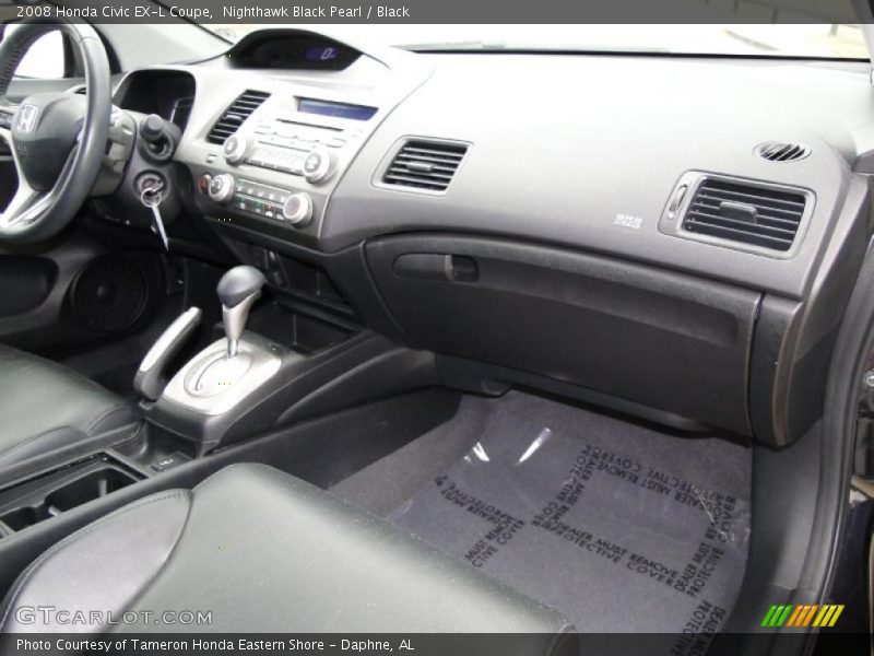 Nighthawk Black Pearl / Black 2008 Honda Civic EX-L Coupe