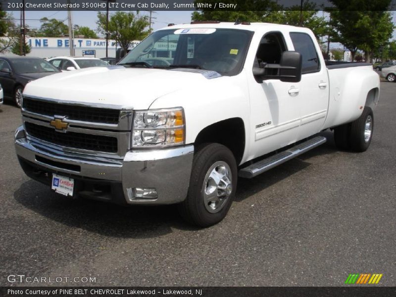 Summit White / Ebony 2010 Chevrolet Silverado 3500HD LTZ Crew Cab Dually