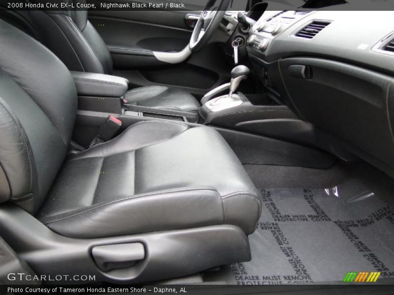 Nighthawk Black Pearl / Black 2008 Honda Civic EX-L Coupe