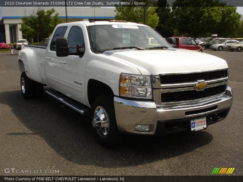 Summit White / Ebony 2010 Chevrolet Silverado 3500HD LTZ Crew Cab Dually