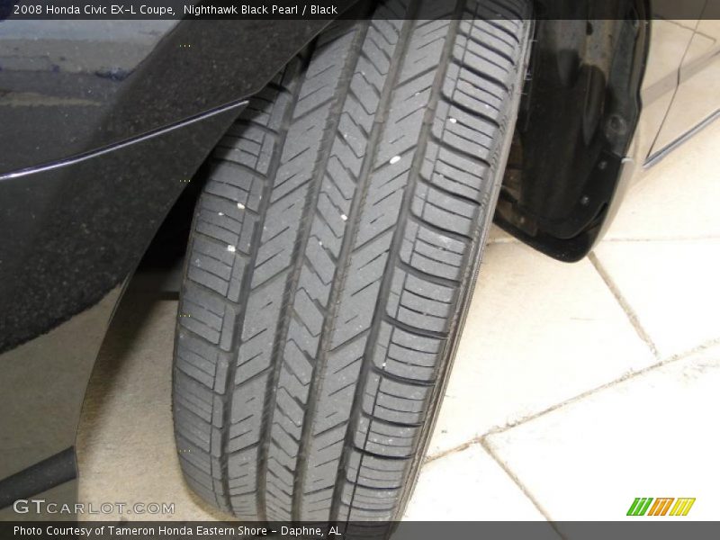 Nighthawk Black Pearl / Black 2008 Honda Civic EX-L Coupe
