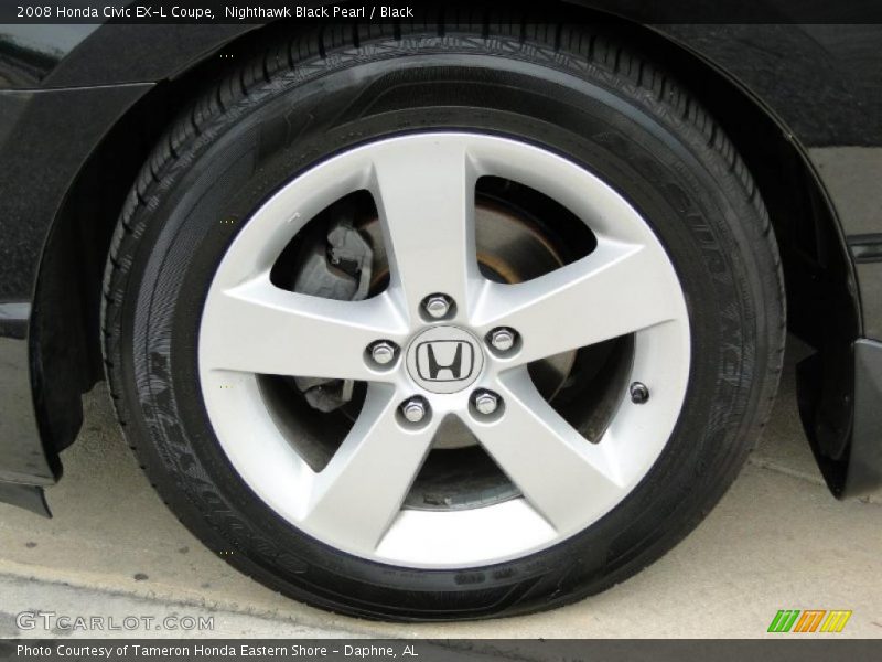 Nighthawk Black Pearl / Black 2008 Honda Civic EX-L Coupe