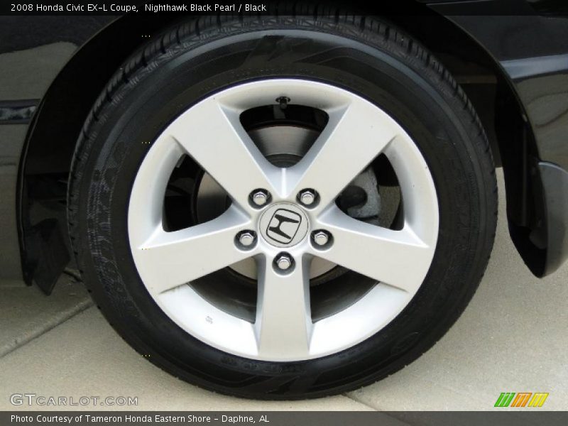 Nighthawk Black Pearl / Black 2008 Honda Civic EX-L Coupe