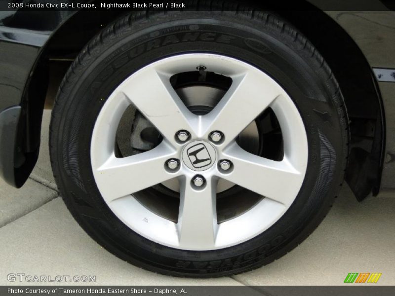 Nighthawk Black Pearl / Black 2008 Honda Civic EX-L Coupe