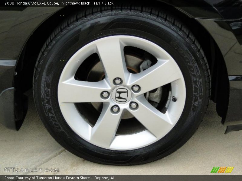 Nighthawk Black Pearl / Black 2008 Honda Civic EX-L Coupe