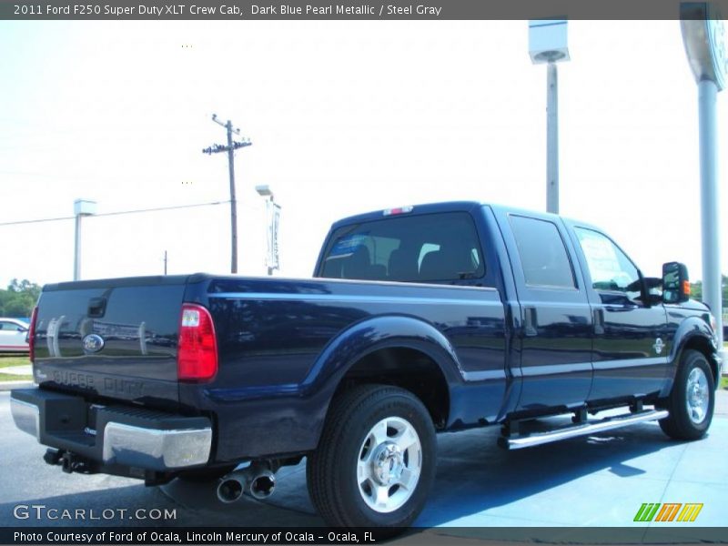Dark Blue Pearl Metallic / Steel Gray 2011 Ford F250 Super Duty XLT Crew Cab