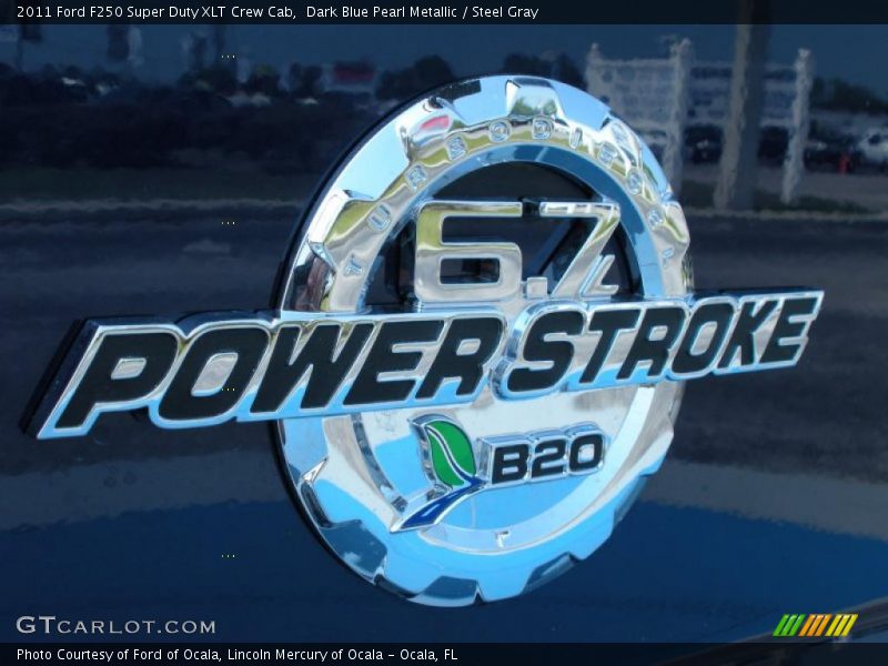 Dark Blue Pearl Metallic / Steel Gray 2011 Ford F250 Super Duty XLT Crew Cab