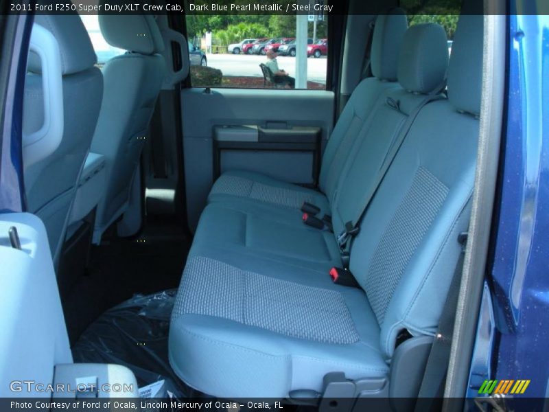 Dark Blue Pearl Metallic / Steel Gray 2011 Ford F250 Super Duty XLT Crew Cab