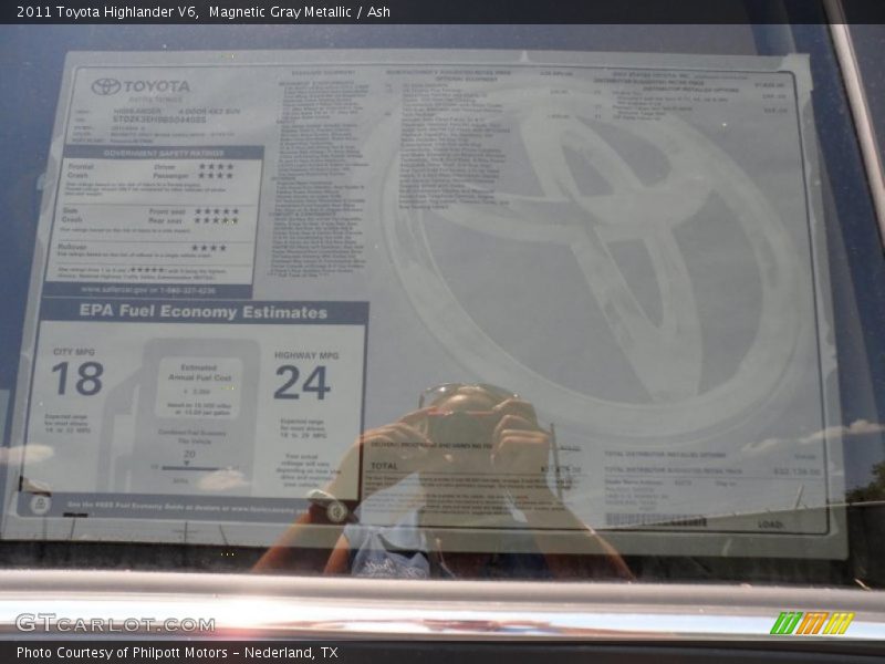 Magnetic Gray Metallic / Ash 2011 Toyota Highlander V6