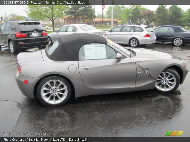 Sterling Gray Metallic / Black 2004 BMW Z4 2.5i Roadster