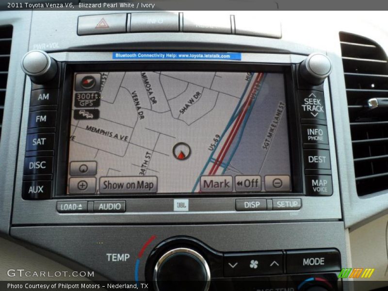 Navigation of 2011 Venza V6