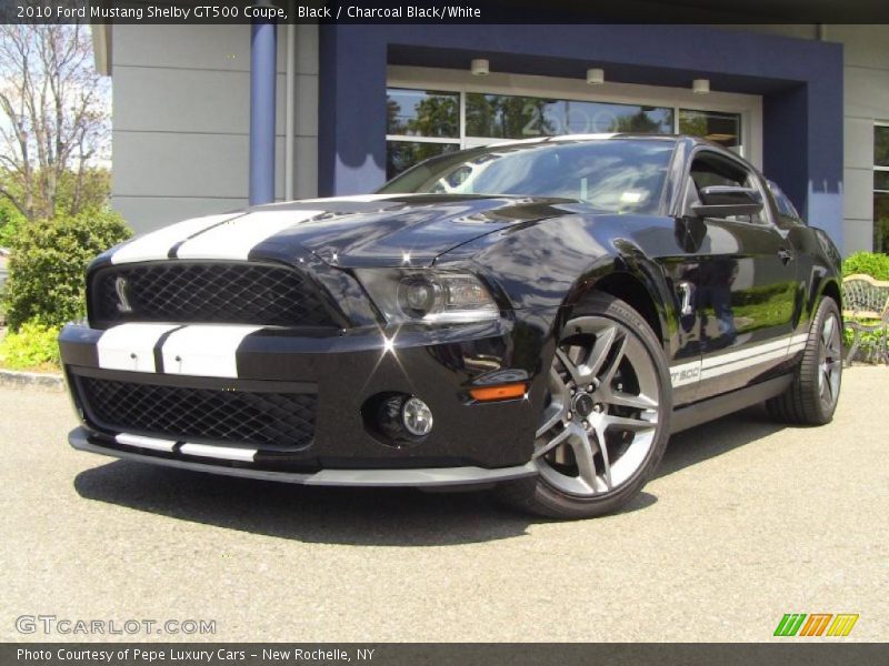 Front 3/4 View of 2010 Mustang Shelby GT500 Coupe