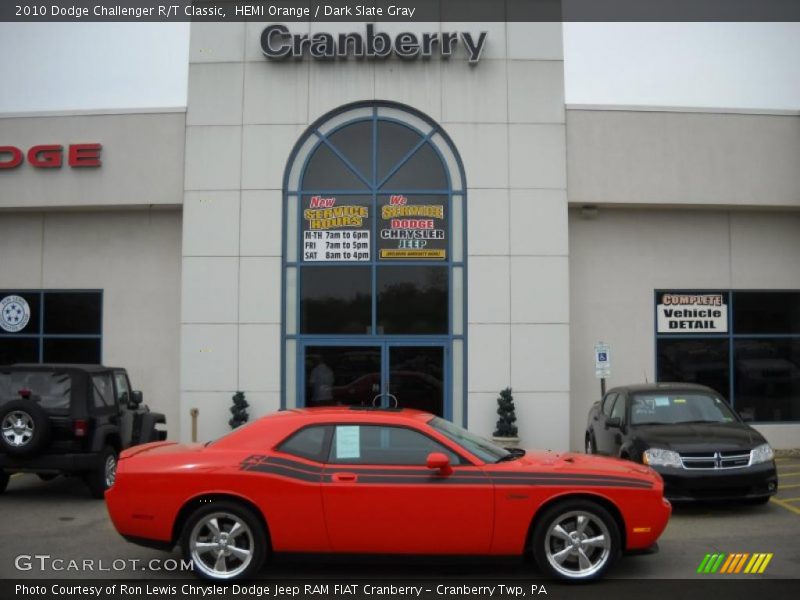 HEMI Orange / Dark Slate Gray 2010 Dodge Challenger R/T Classic