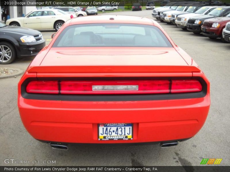 HEMI Orange / Dark Slate Gray 2010 Dodge Challenger R/T Classic