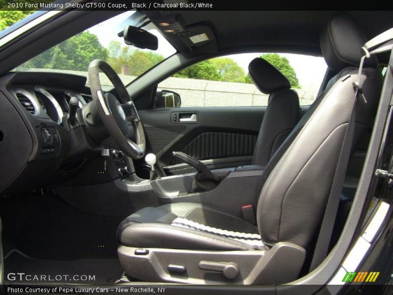 Black / Charcoal Black/White 2010 Ford Mustang Shelby GT500 Coupe