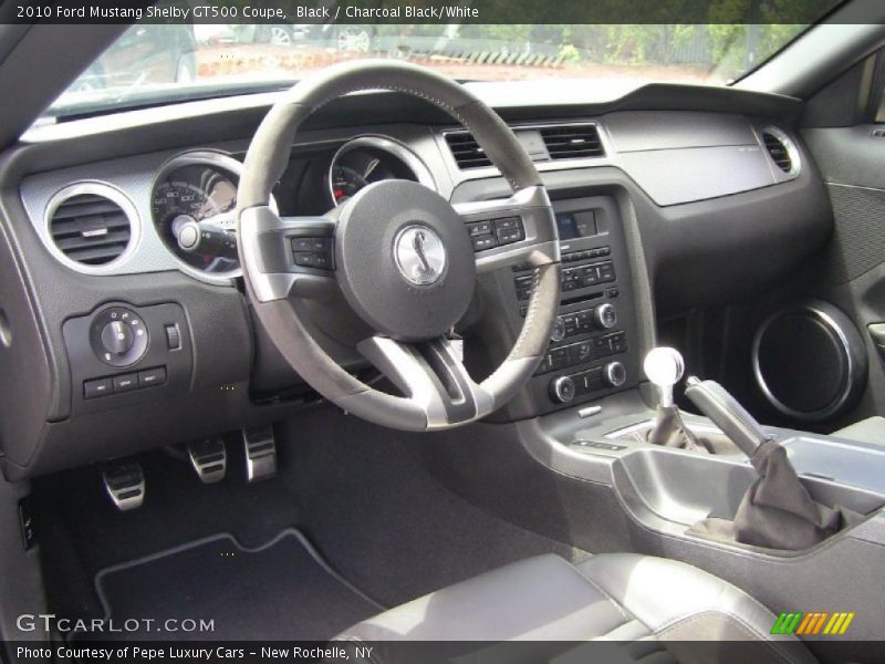 Black / Charcoal Black/White 2010 Ford Mustang Shelby GT500 Coupe