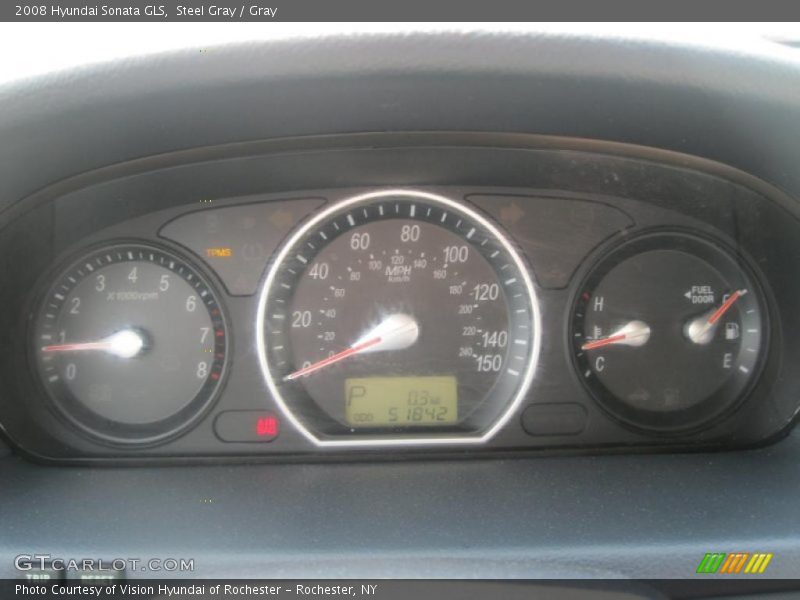 Steel Gray / Gray 2008 Hyundai Sonata GLS