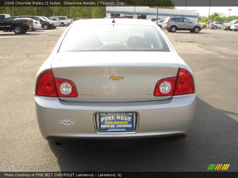 Silverstone Metallic / Titanium Gray 2008 Chevrolet Malibu LS Sedan