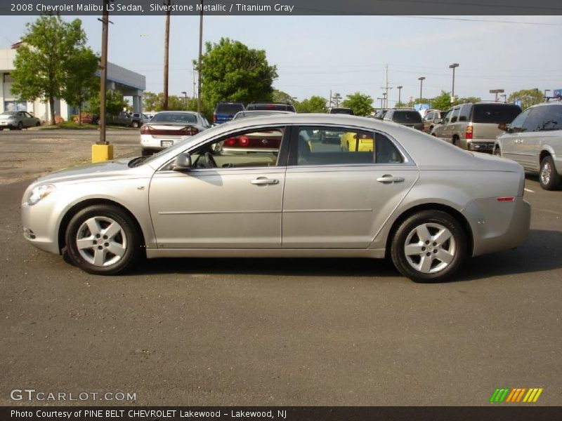 Silverstone Metallic / Titanium Gray 2008 Chevrolet Malibu LS Sedan