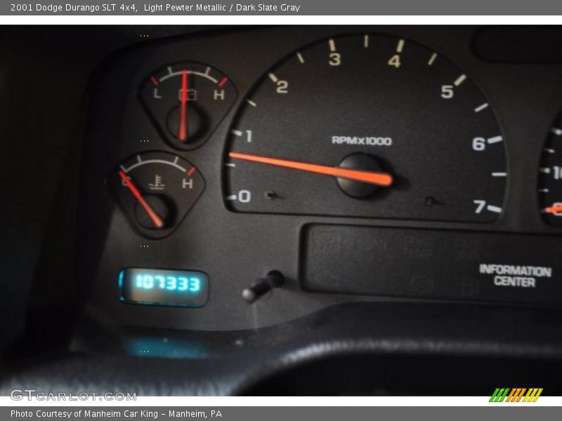 Light Pewter Metallic / Dark Slate Gray 2001 Dodge Durango SLT 4x4