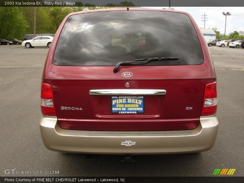Ruby Red / Beige 2003 Kia Sedona EX