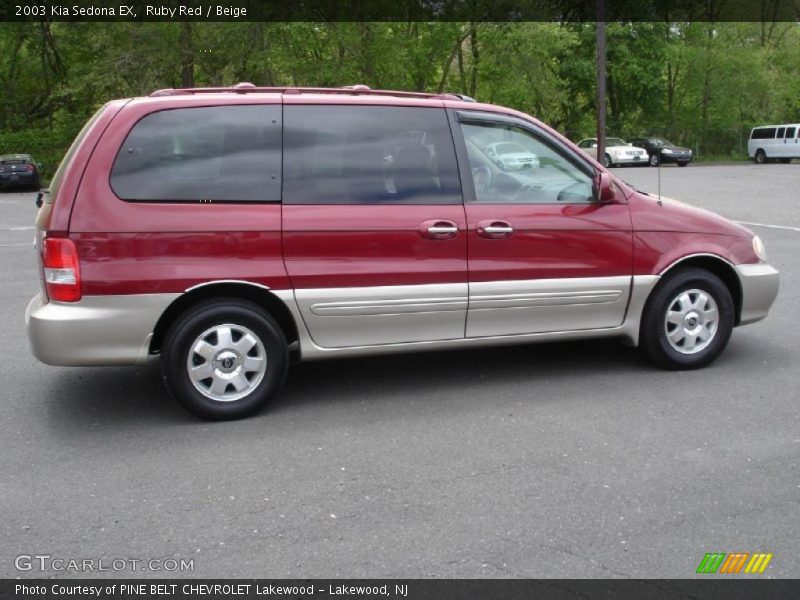 Ruby Red / Beige 2003 Kia Sedona EX