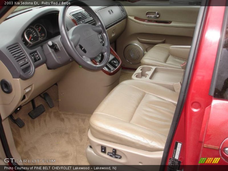 Ruby Red / Beige 2003 Kia Sedona EX