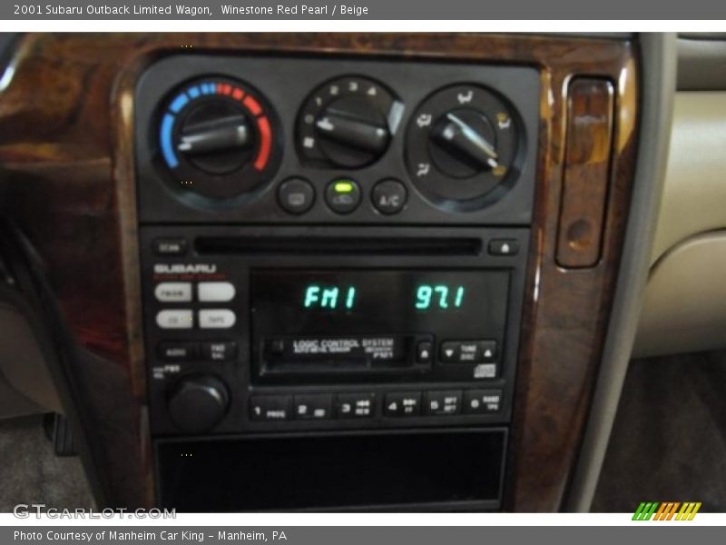 Winestone Red Pearl / Beige 2001 Subaru Outback Limited Wagon