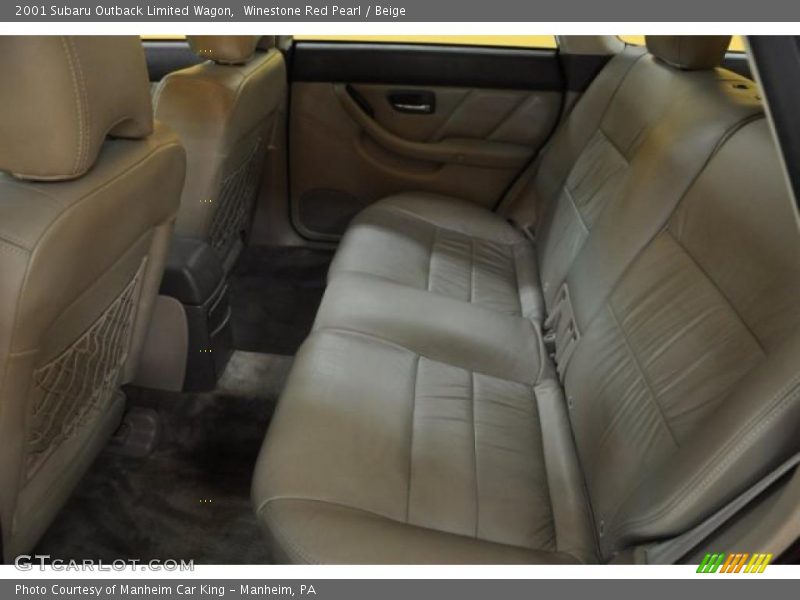 Winestone Red Pearl / Beige 2001 Subaru Outback Limited Wagon