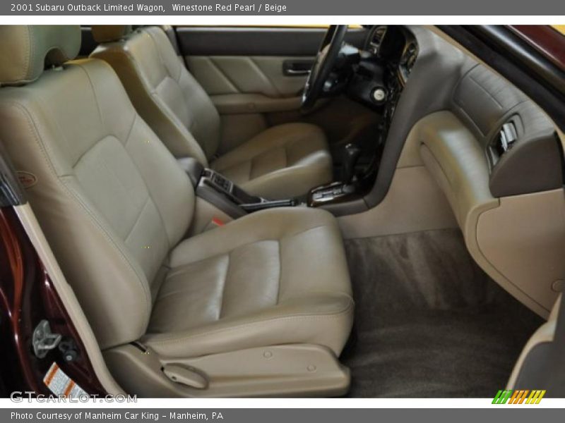 Winestone Red Pearl / Beige 2001 Subaru Outback Limited Wagon
