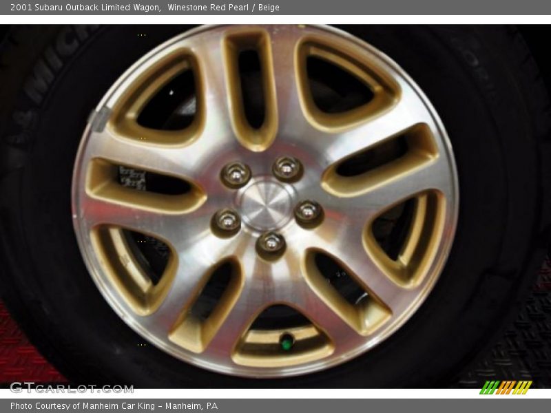 Winestone Red Pearl / Beige 2001 Subaru Outback Limited Wagon