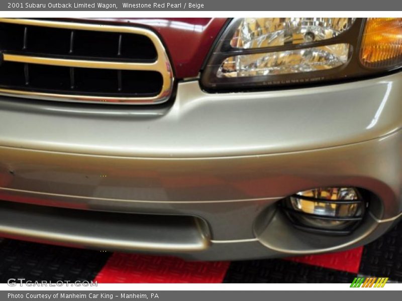 Winestone Red Pearl / Beige 2001 Subaru Outback Limited Wagon