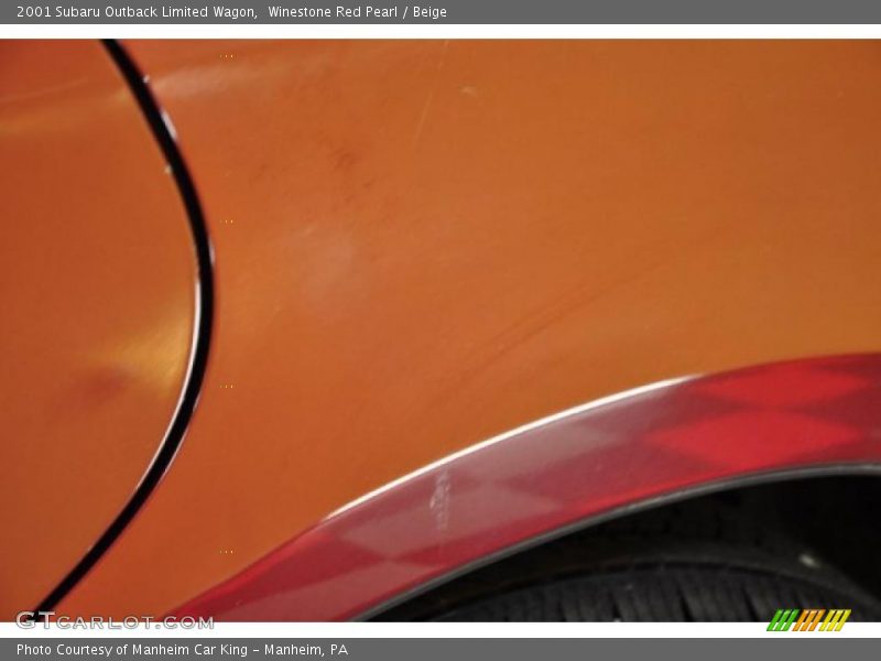 Winestone Red Pearl / Beige 2001 Subaru Outback Limited Wagon