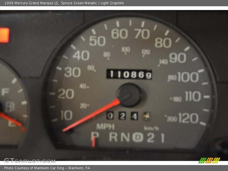Spruce Green Metallic / Light Graphite 1999 Mercury Grand Marquis LS