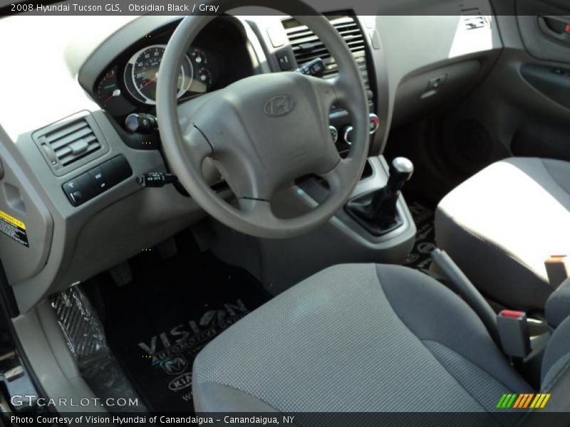 Obsidian Black / Gray 2008 Hyundai Tucson GLS