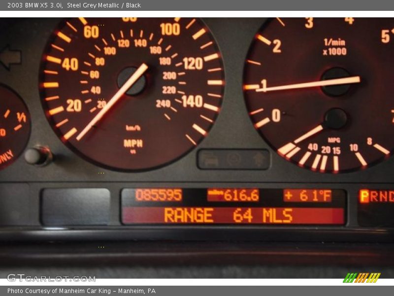 Steel Grey Metallic / Black 2003 BMW X5 3.0i