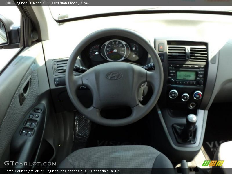 Obsidian Black / Gray 2008 Hyundai Tucson GLS