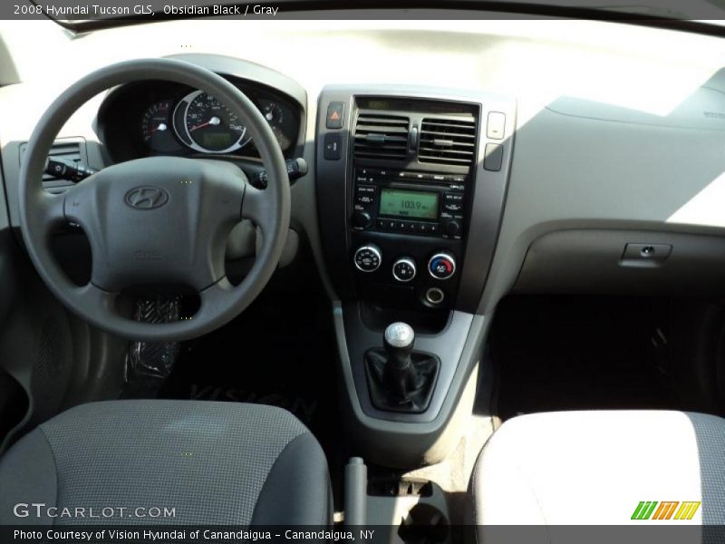 Obsidian Black / Gray 2008 Hyundai Tucson GLS